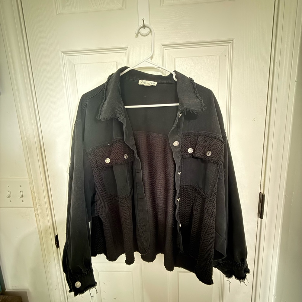 Oversized Crop Denim Jacket